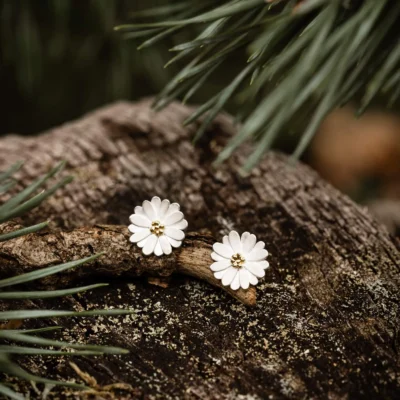 Boucles d'oreille Pâquerette