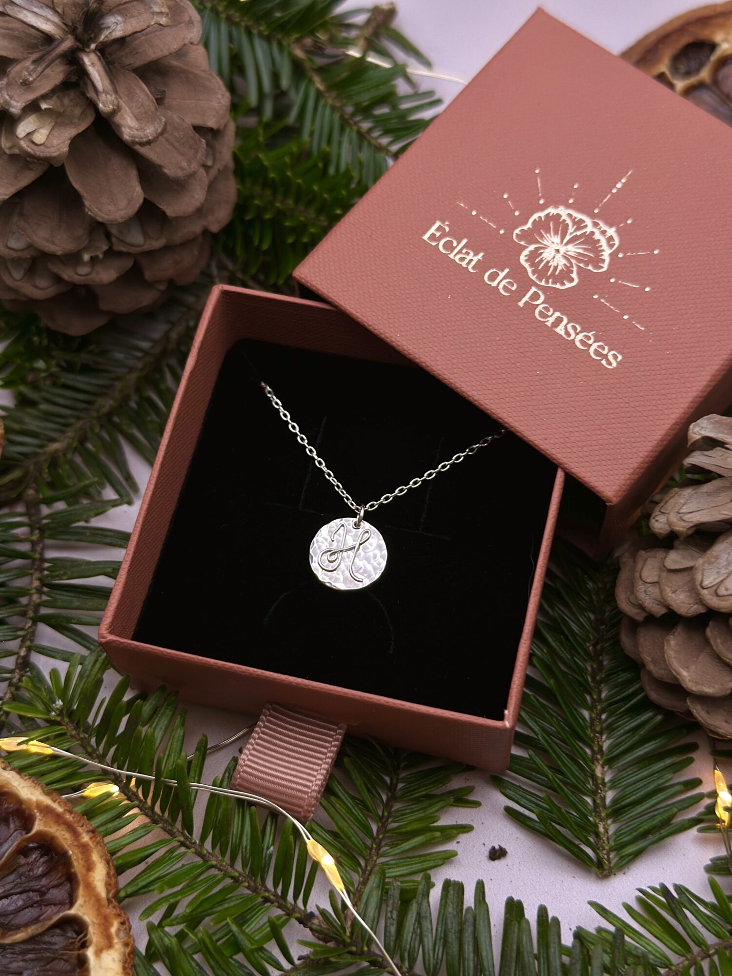 Pendentif initiale en argent "Douceur" – Image 4
